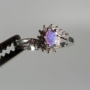 Purple Opal Ring, .925 Sterling Silver